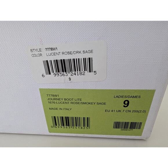 Canada Goose Womens Journey Lite Boots Sz 9 Lucent Rose Smokey Sage Winter Shoes - Picture 12 of 12